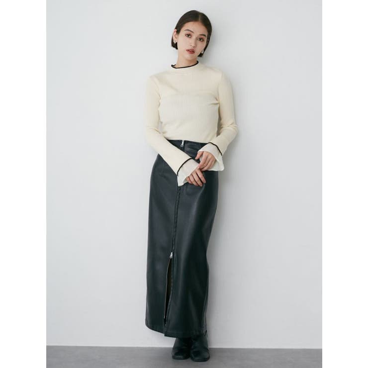 マルチウェイナローフェイクレザースカート | MURUA | 詳細画像5 