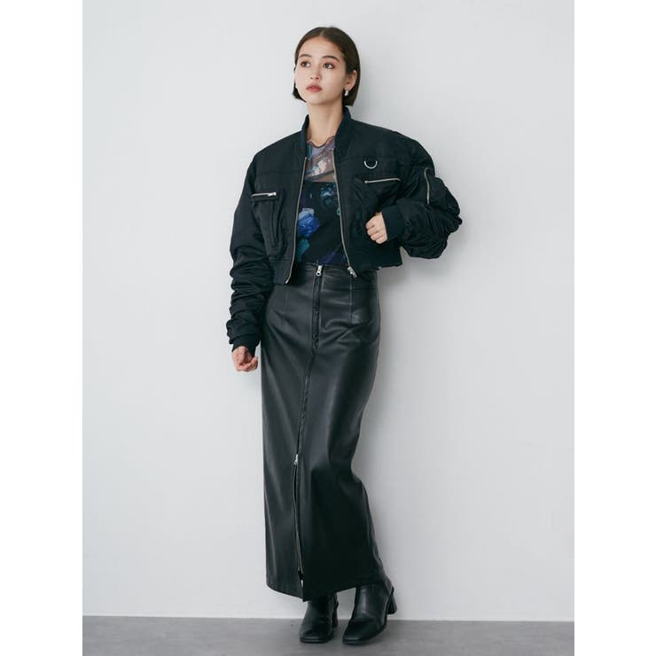 マルチウェイナローフェイクレザースカート | MURUA | 詳細画像6 