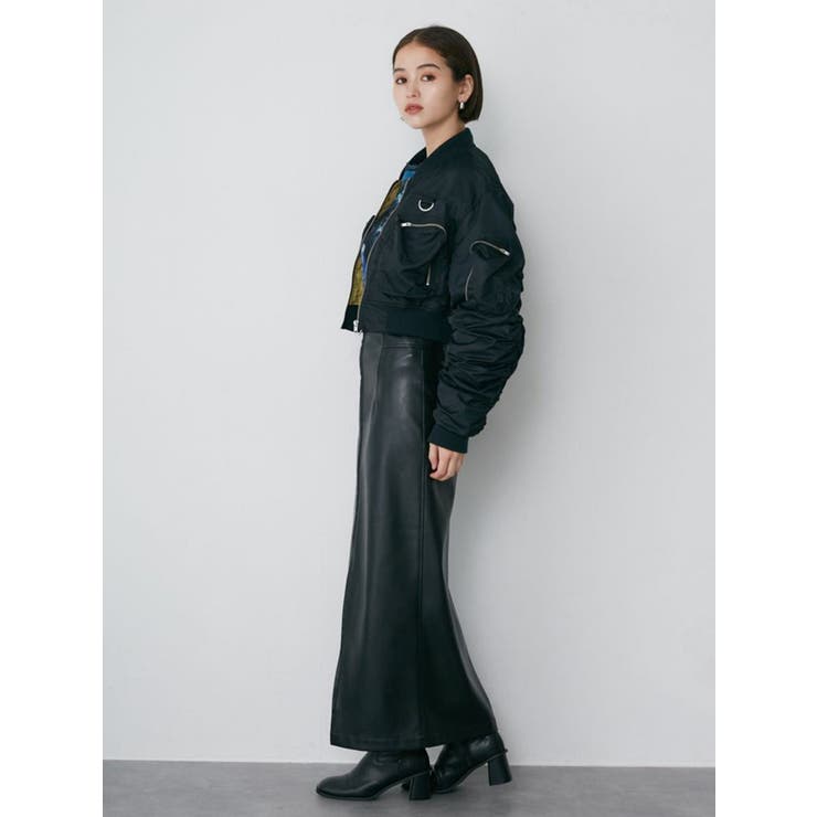 マルチウェイナローフェイクレザースカート | MURUA | 詳細画像7 