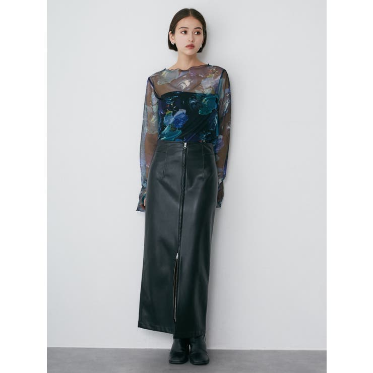 マルチウェイナローフェイクレザースカート | MURUA | 詳細画像8 