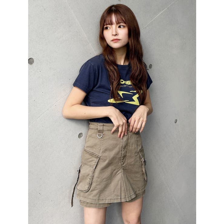 MURUA ウォッシュカーゴミニスカート インナーパンツ付き ウォッシュカーゴミニスカート[品番：MKSW0063629]｜MURUA