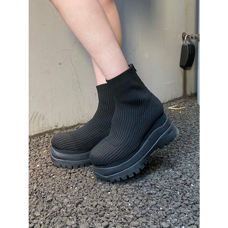 スニーカーソールソックスブーツ[品番：MKSW0062378]｜MURUA（ムルーア