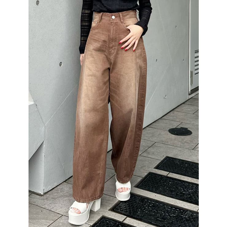 ブラウン | バレルレッグコクーンシルエットデニム | MURUA