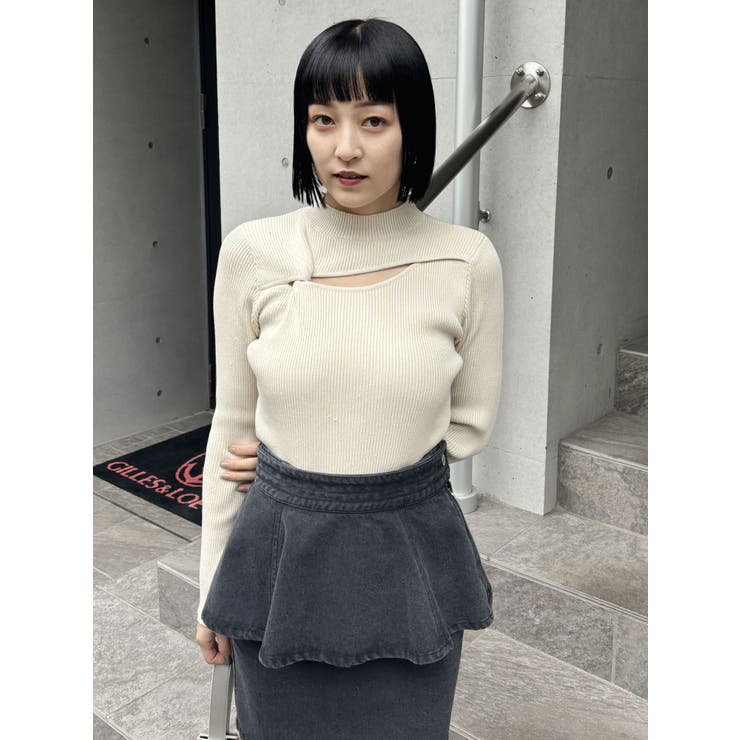 カットツイストタイトニット[品番：MKSW0062316]｜MURUA