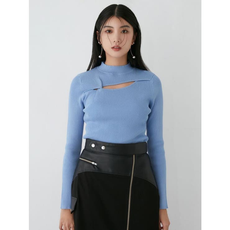 MURUA - MURUA完売ニット黒7884円 フェザーチョーカーニット[品番：MKSW0061788]｜MURUA（ムルーア