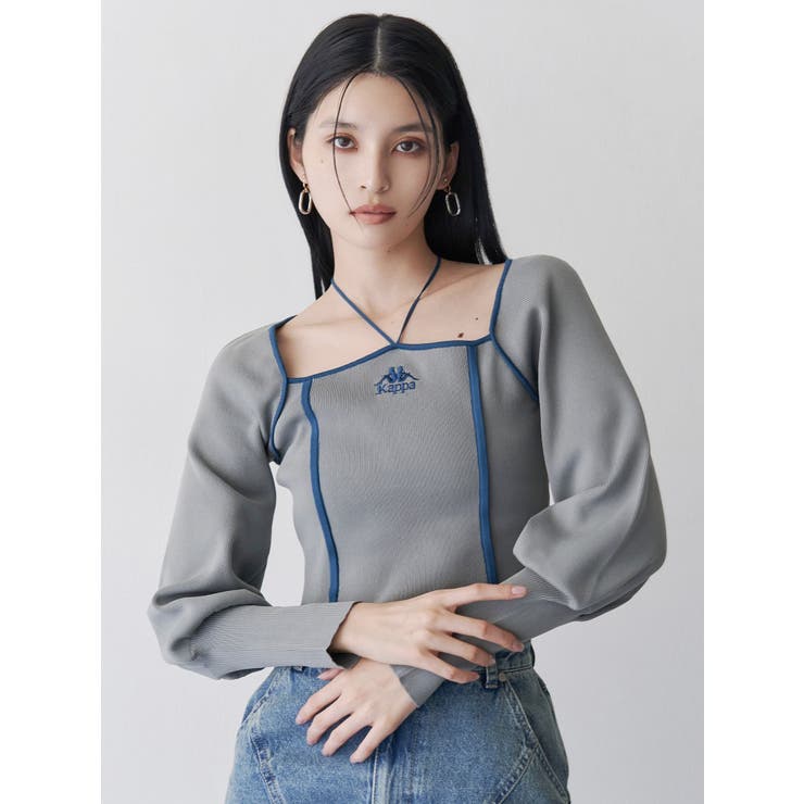 【Kappa】トリミングリボンネックニット | MURUA | 詳細画像4 