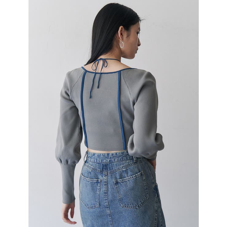 【Kappa】トリミングリボンネックニット | MURUA | 詳細画像7 