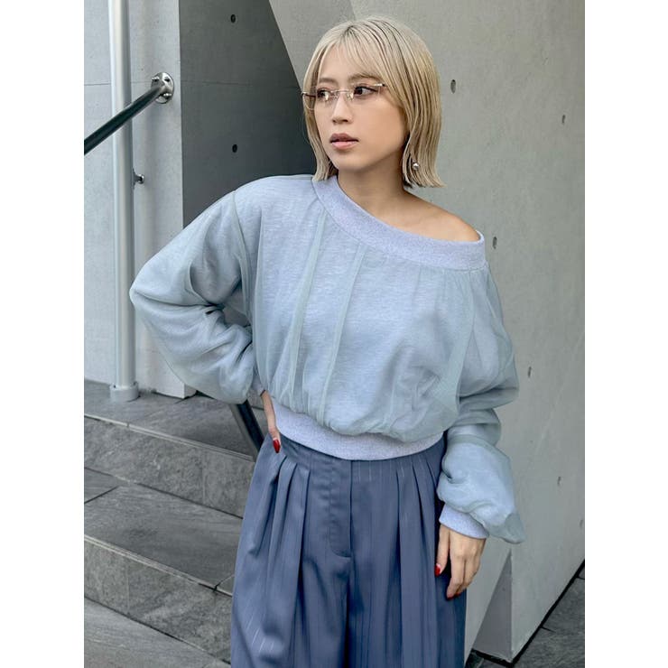 チュールレイヤードプルオーバー | MURUA | 詳細画像12 