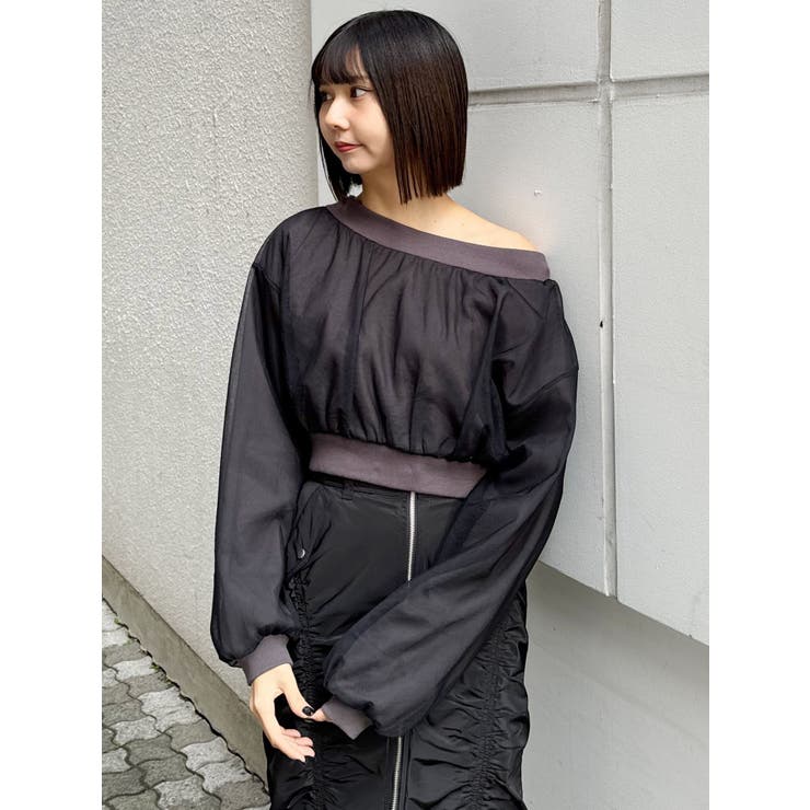 チュールレイヤードプルオーバー | MURUA | 詳細画像2 