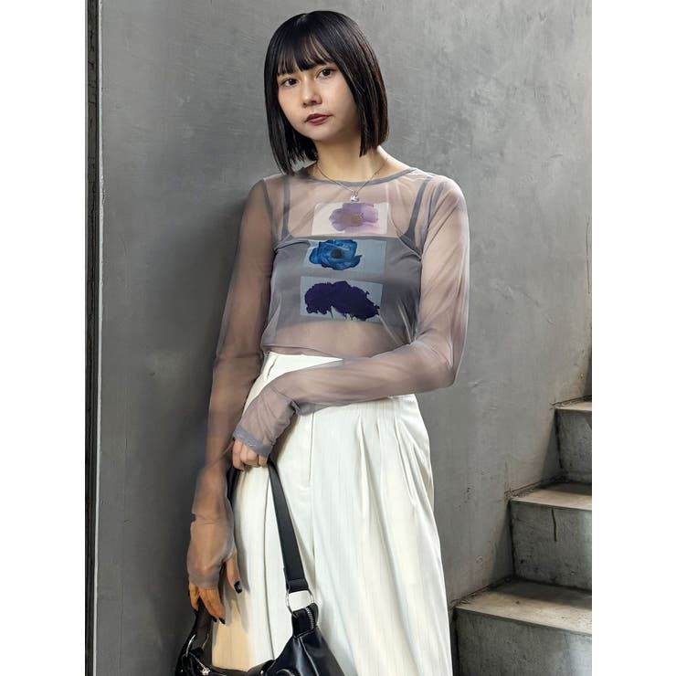 フラワーチュールトップス[品番：MKSW0063146]｜MURUA（ムルーア）の