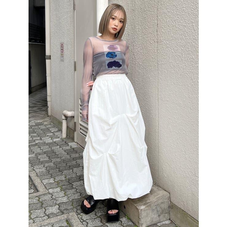 フラワーチュールトップス[品番：MKSW0063146]｜MURUA（ムルーア）の