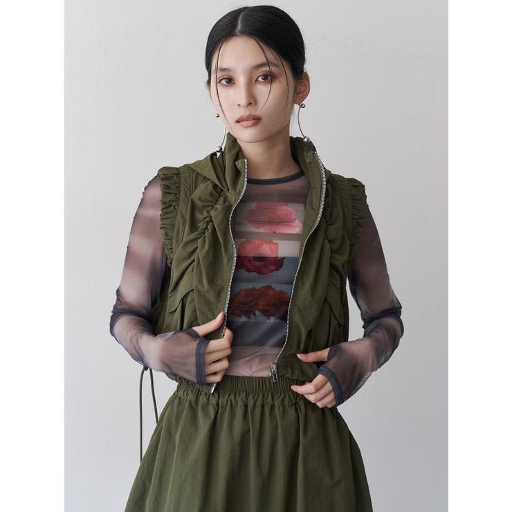 フラワーチュールトップス[品番：MKSW0063146]｜MURUA（ムルーア