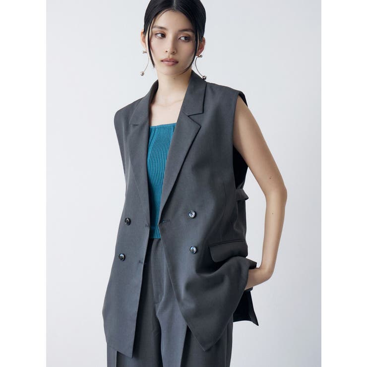 バックベルトテーラードジレ【セットアップ着用可】 | MURUA | 詳細画像1 