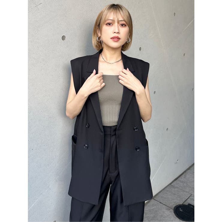 バックベルトテーラードジレ【セットアップ着用可】 | MURUA | 詳細画像2 