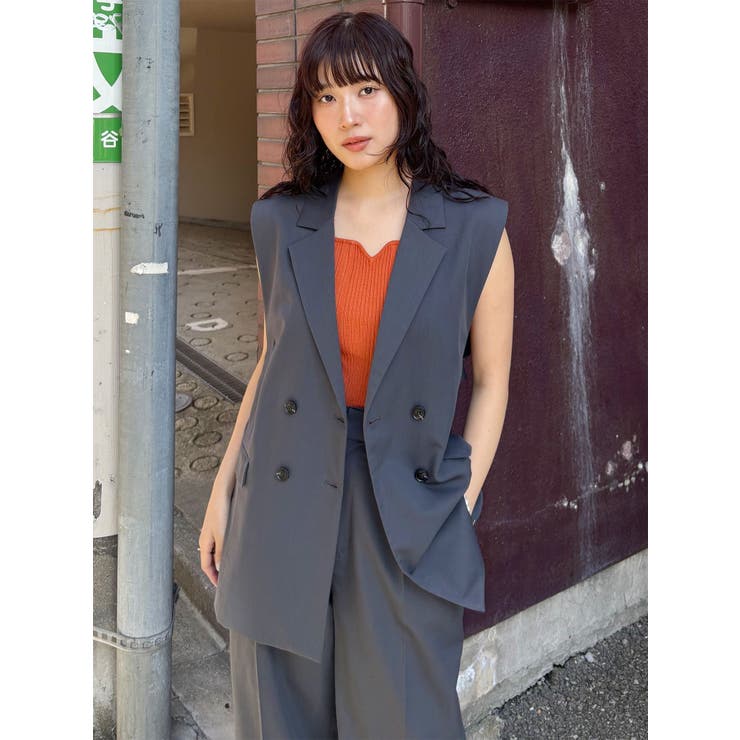 バックベルトテーラードジレ【セットアップ着用可】 | MURUA | 詳細画像27 