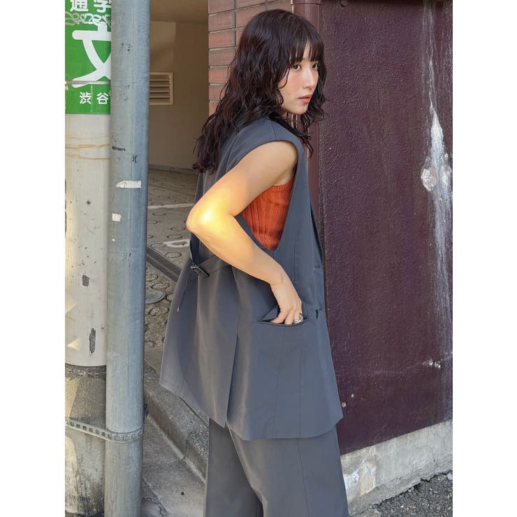 バックベルトテーラードジレ【セットアップ着用可】 | MURUA | 詳細画像29 