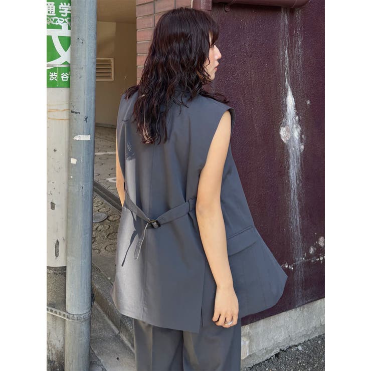 バックベルトテーラードジレ【セットアップ着用可】 | MURUA | 詳細画像30 