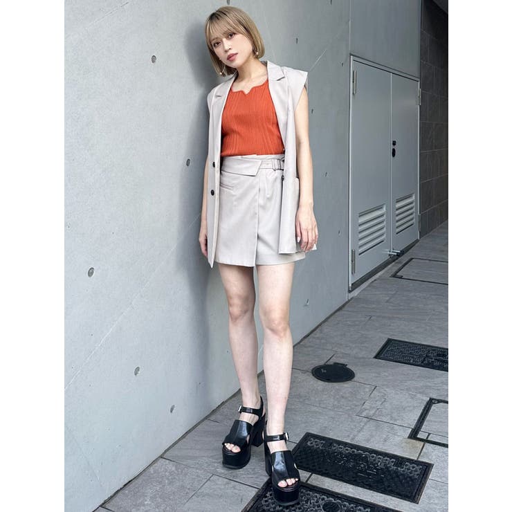 バックベルトテーラードジレ【セットアップ着用可】 | MURUA | 詳細画像34 