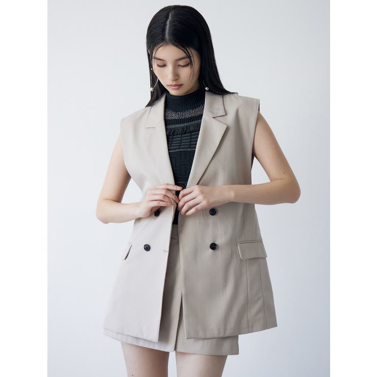 バックベルトテーラードジレ【セットアップ着用可】 | MURUA | 詳細画像4 