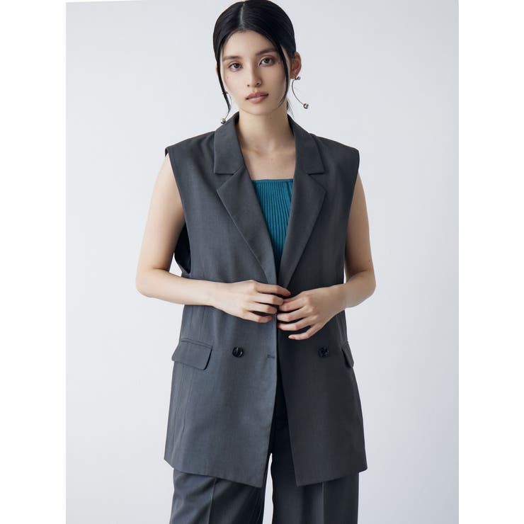 バックベルトテーラードジレ【セットアップ着用可】 | MURUA | 詳細画像6 