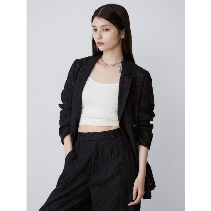 MURUA（ムルーア）の「レースアップコンビジャケット