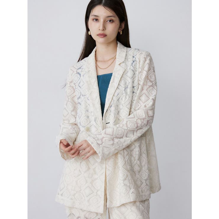 アイボリー | レースシアージャケット【セットアップ着用可】【WEB限定】 | MURUA