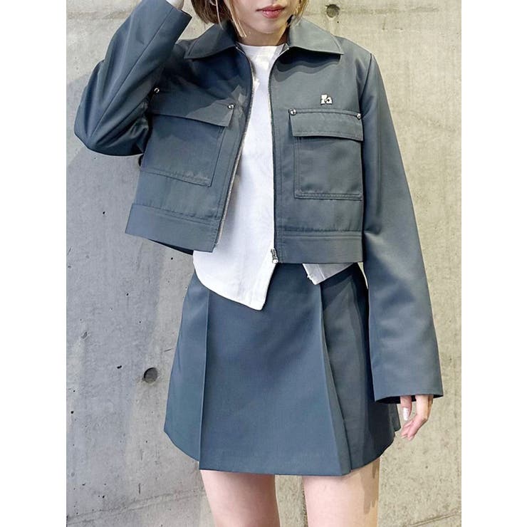 グレー | ステンカラージップブルゾン【セットアップ着用可】 | MURUA