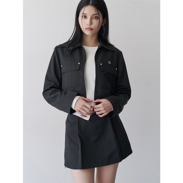 ブラック | ステンカラージップブルゾン【セットアップ着用可】 | MURUA