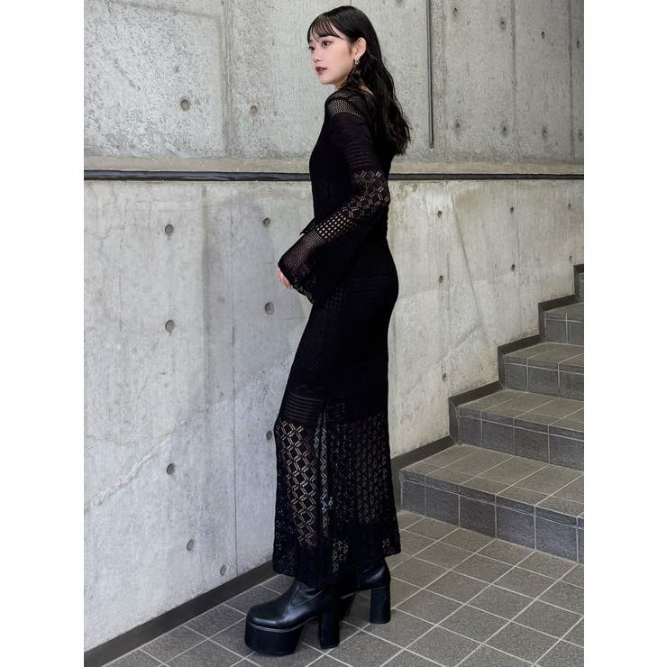 追加生産分】クロシェニットワンピース[品番：MKSW0064262]｜MURUA