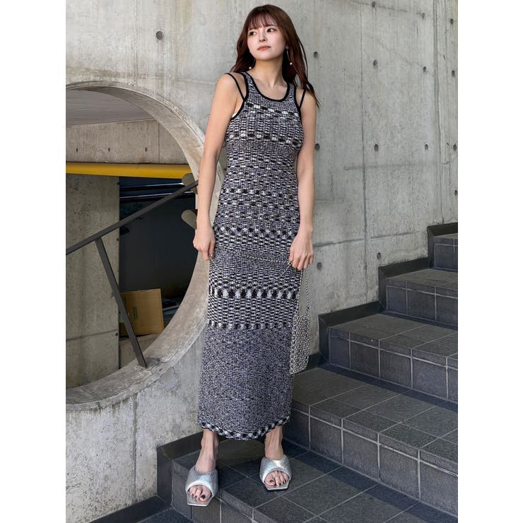 ロングニットワンピース[品番：MKSW0065341]｜MURUA（ムルーア