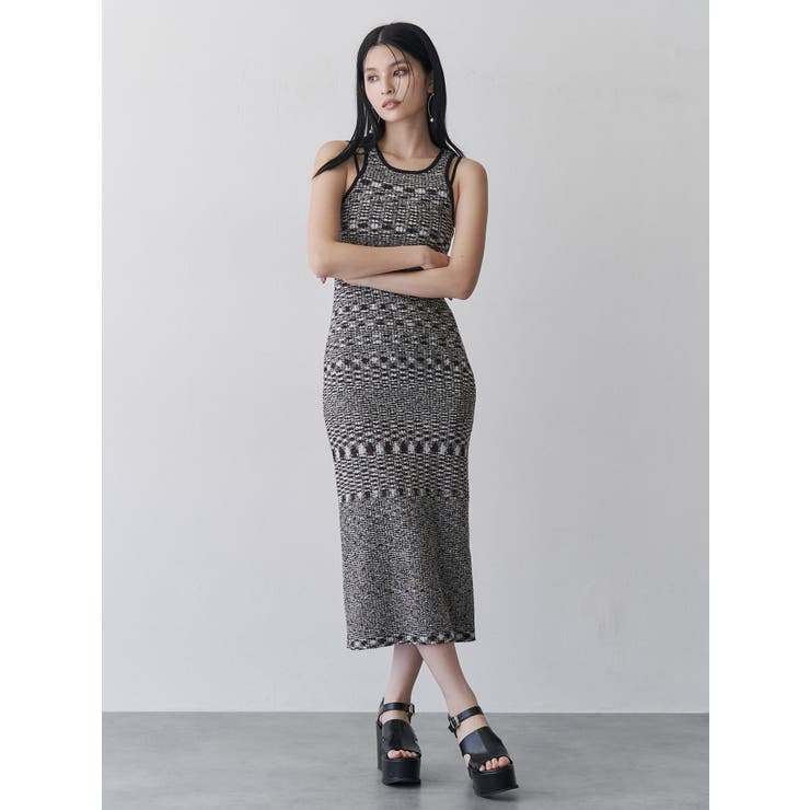 ロングニットワンピース[品番：MKSW0065341]｜MURUA（ムルーア