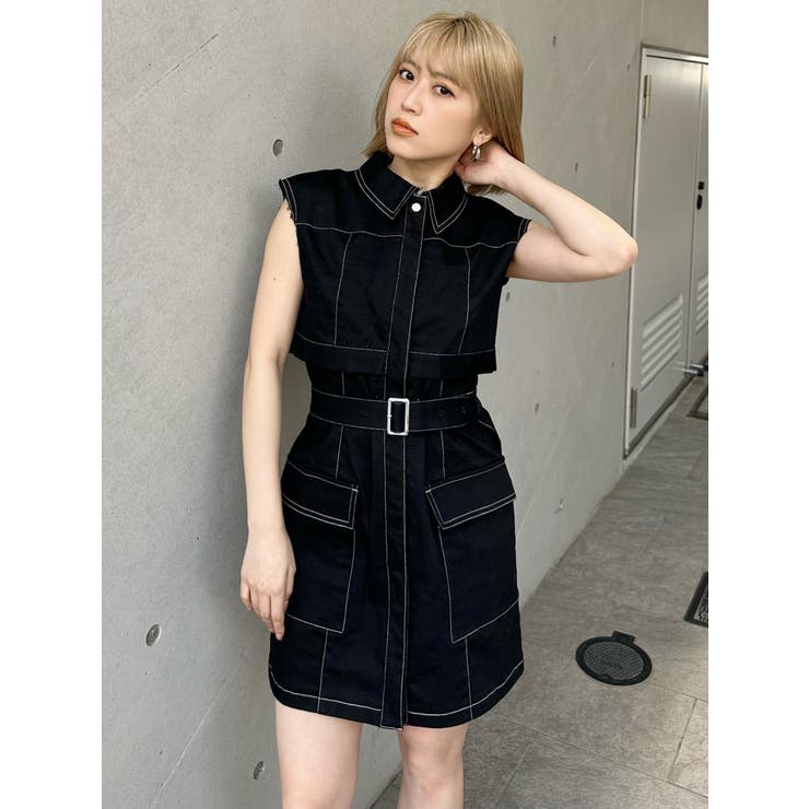 ステッチミニワンピース[品番：MKSW0064655]｜MURUA（ムルーア