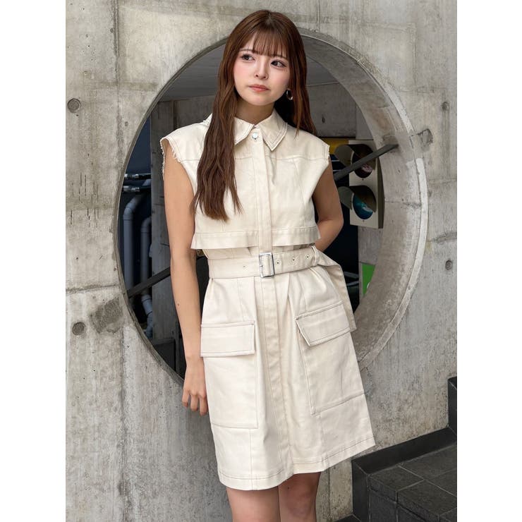 ステッチミニワンピース[品番：MKSW0064655]｜MURUA（ムルーア）の