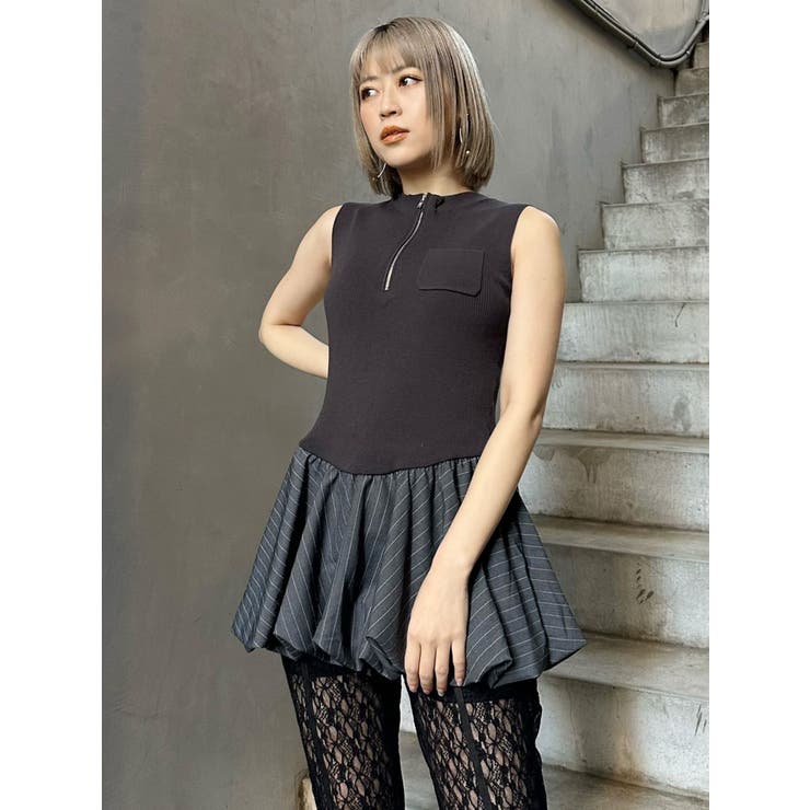 ピンストライプバルーントップス | MURUA | 詳細画像3 