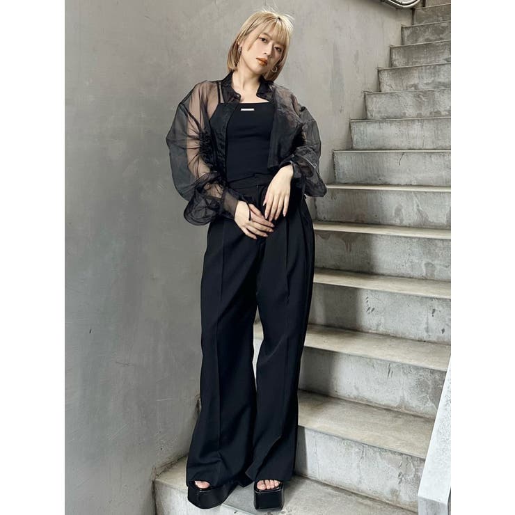 リボンドロストスリーブシャイニーシアーシャツ | MURUA | 詳細画像41 