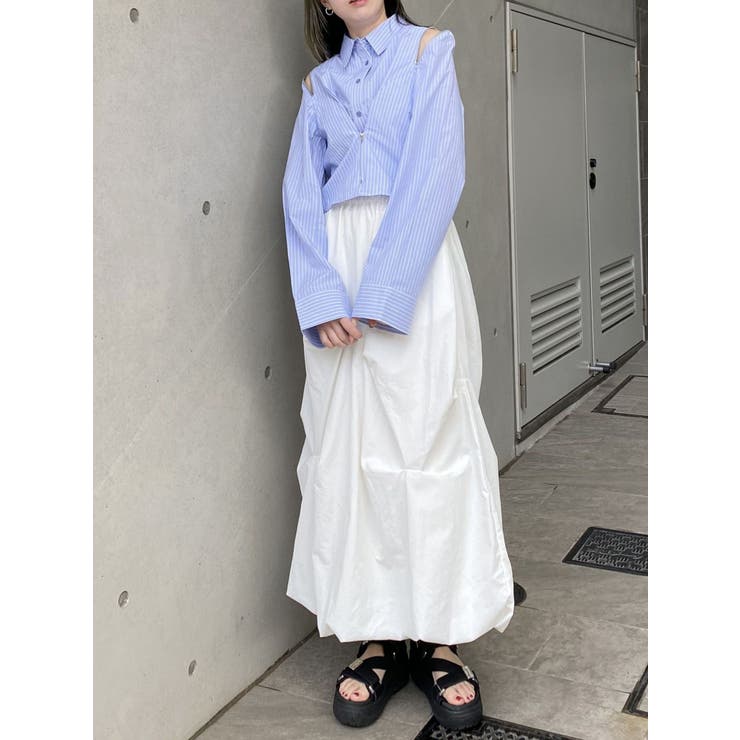 MURUA クロップド丈　ジャケット　フリーサイズ セール】マルチWAYクロップドシャツ（シャツ/ブラウス）｜MURUA