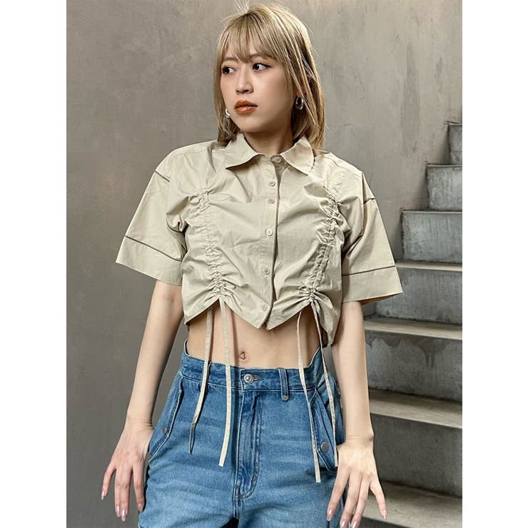 バイカラーシャーリングシャツ | MURUA | 詳細画像19 