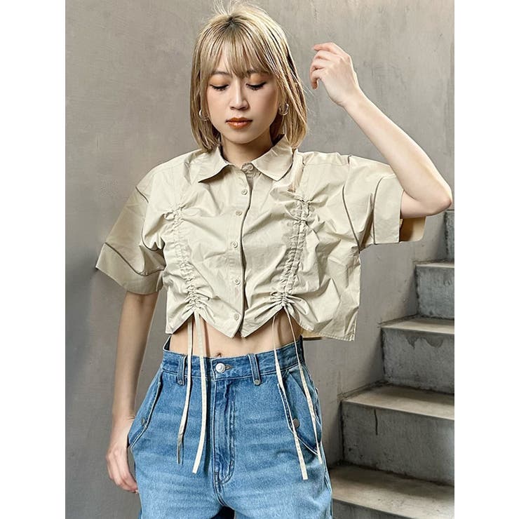 バイカラーシャーリングシャツ | MURUA | 詳細画像20 