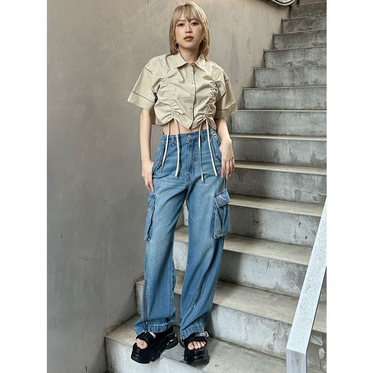 バイカラーシャーリングシャツ | MURUA | 詳細画像21 