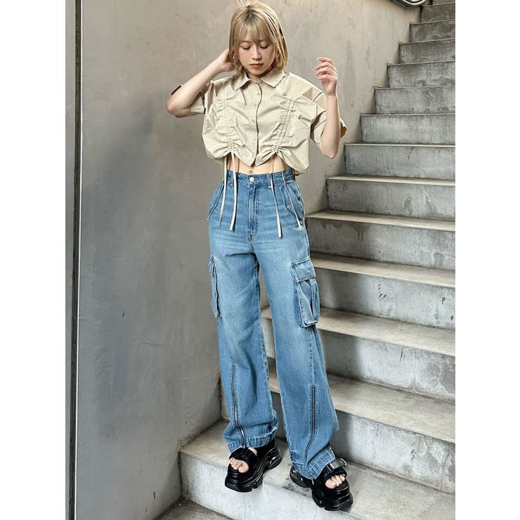 バイカラーシャーリングシャツ | MURUA | 詳細画像22 