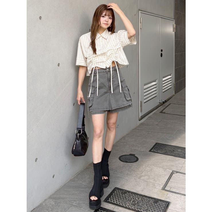 バイカラーシャーリングシャツ | MURUA | 詳細画像25 