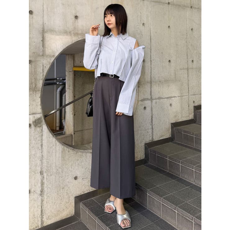 フェイクレザーベルトハイウエストパンツ | MURUA | 詳細画像12 