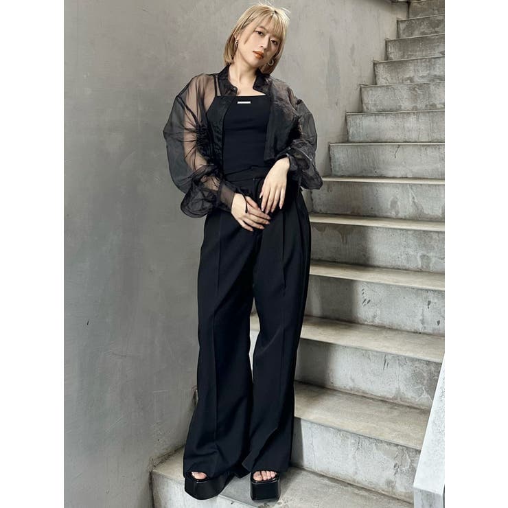 サイドタックワイドパンツ【セットアップ着用可】 | MURUA | 詳細画像36 