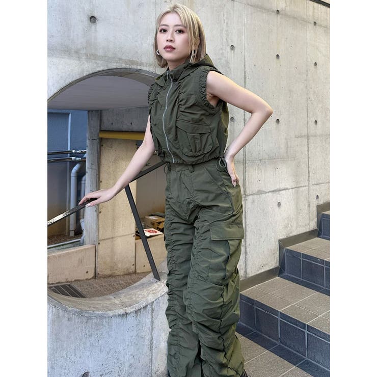 シャーリングカーゴパンツ【セットアップ着用可】[品番