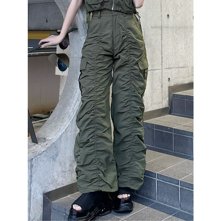 シャーリングカーゴパンツ【セットアップ着用可】[品番