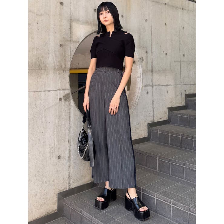 セール】 【洗える】ビットポイント ワイドパンツ （その他