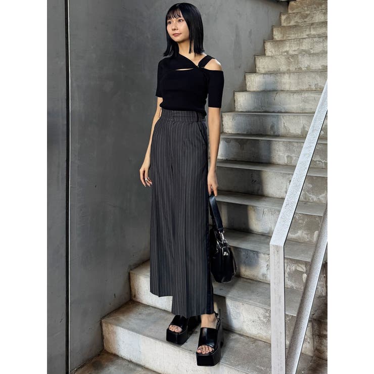 【美品】ラインパンツ サイドラインストレートパンツ 春 夏[品番：SHNW0008802