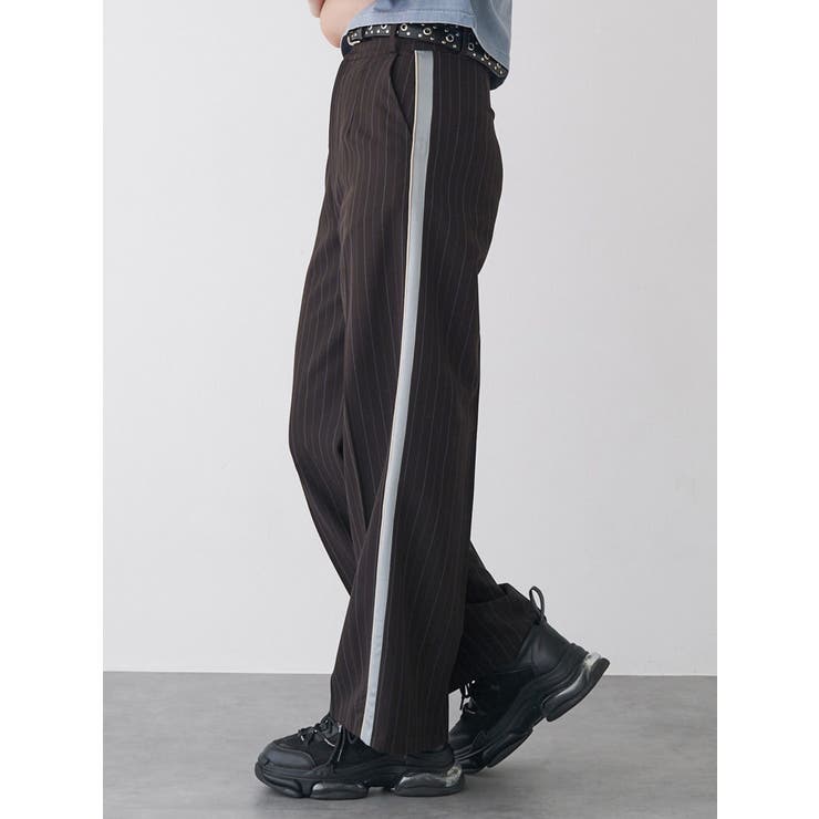 ダークブラウン | パイピングラインパンツ | MURUA
