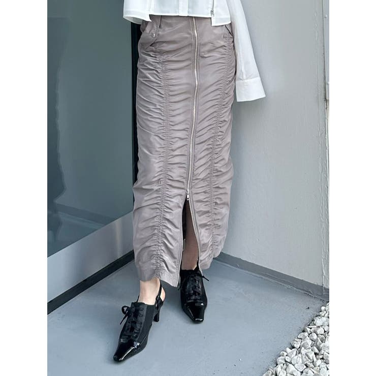 ファスナースリットギャザースカート | MURUA | 詳細画像1 