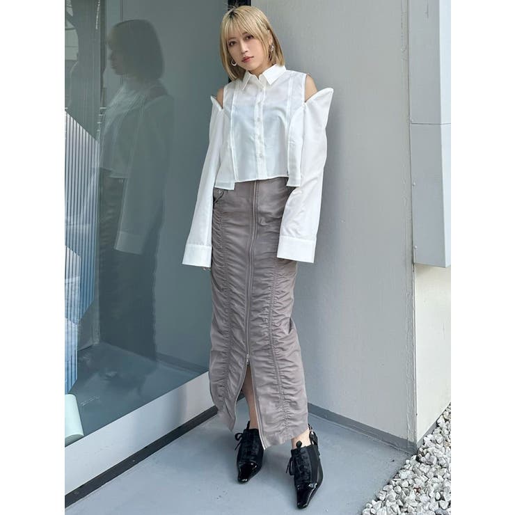 ファスナースリットギャザースカート | MURUA | 詳細画像10 